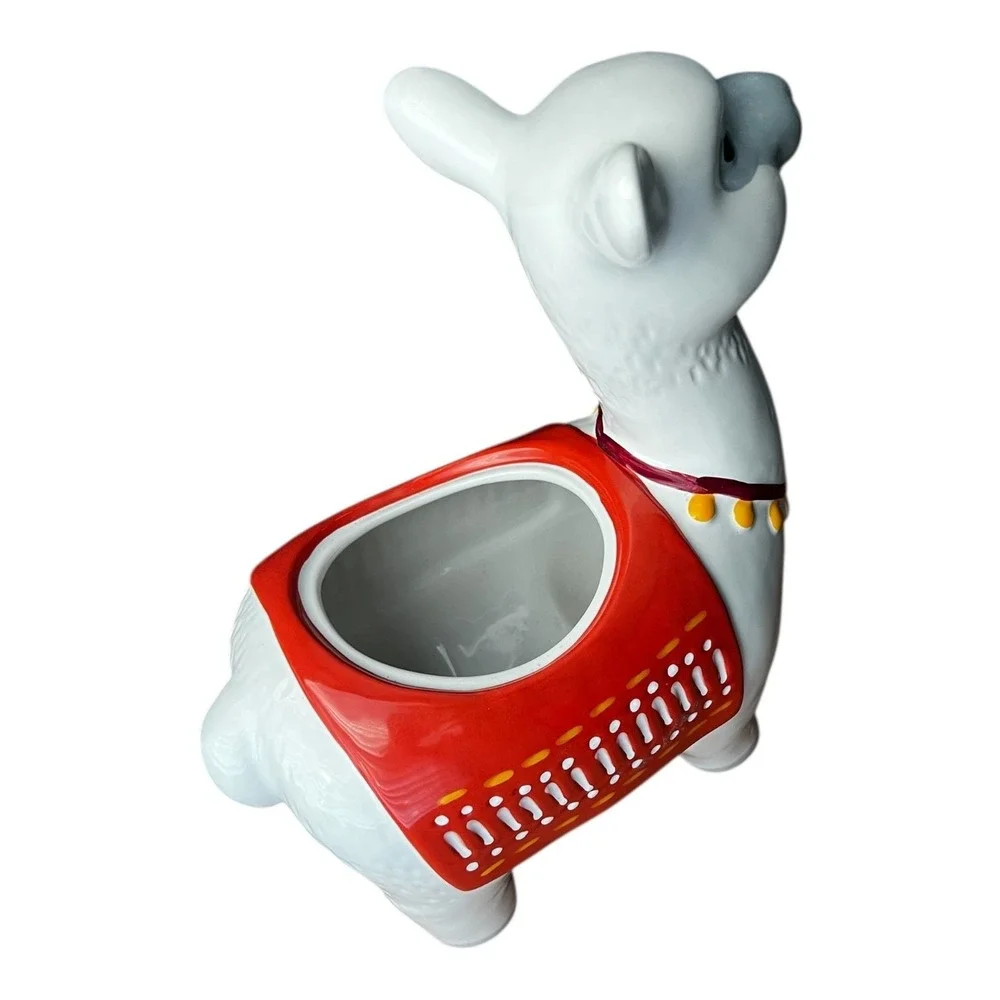 Threshold Stoneware Llama Cookie Jar Boho Kitchen Storage Farmhouse Decor No Lid